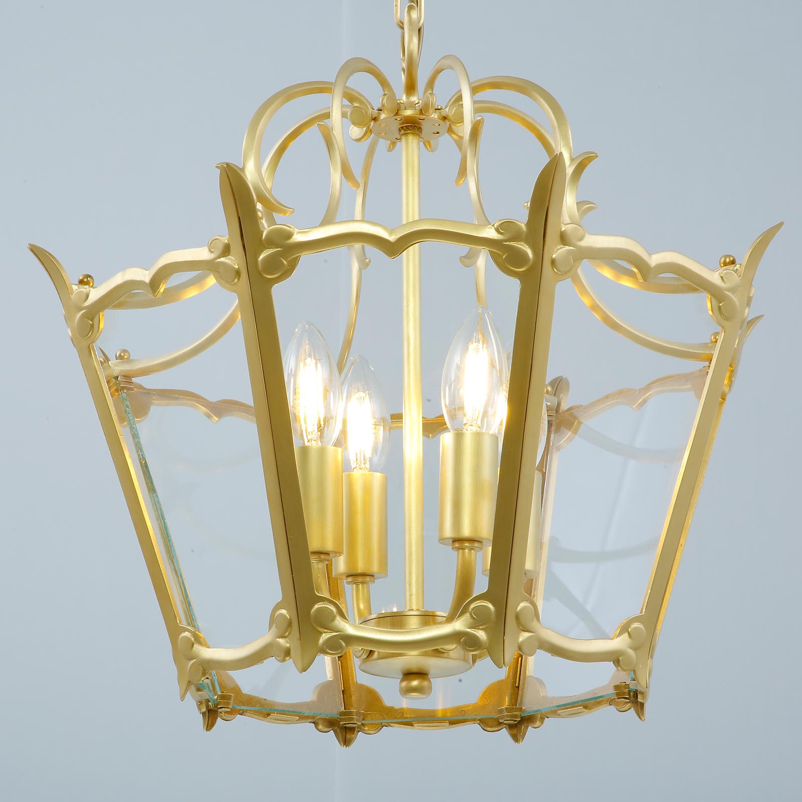 Historische Messing-Laterne mit sechs verglasten Seiten, Bild 5 Historische Messing-Laterne mit sechs verglasten Seiten, Bild 5