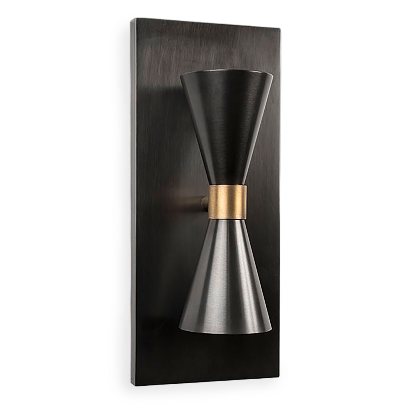 Up-Down Wall Light with Tapered Double Shade AL109: Zweifarbiges Modell, bitte anfragen.