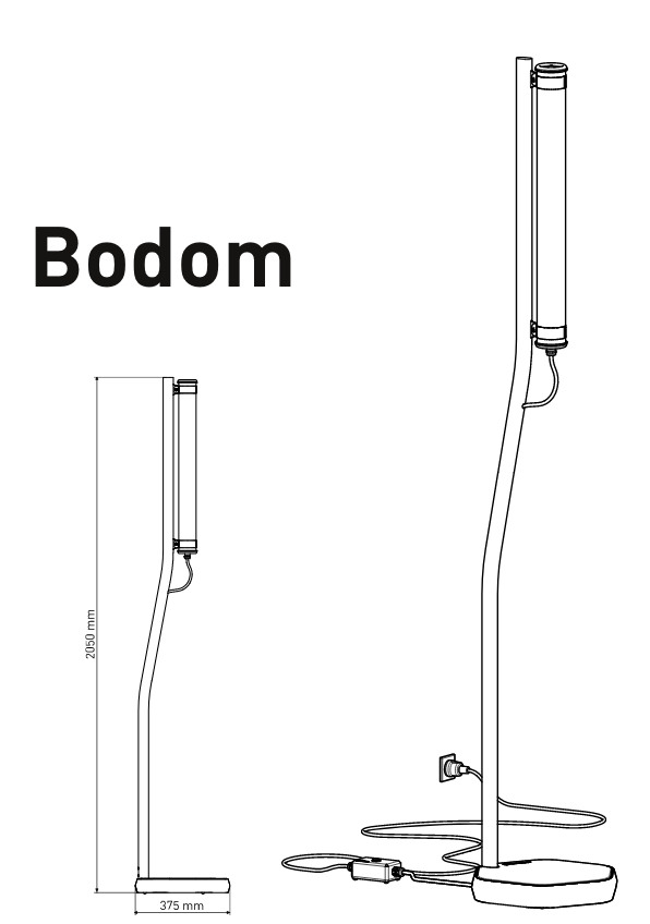 Wasserdichte Röhren-Stehleuchte BODOM, IP68, Bild 10