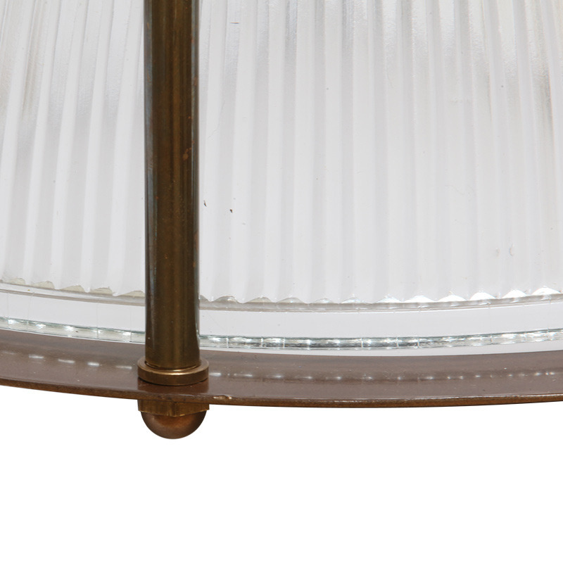 Industrie-Hängeleuchte aus Holophanglas mit Diffusor-Scheibe, Bild 4 Industrie-Hängeleuchte aus Holophanglas mit Diffusor-Scheibe, Bild 4