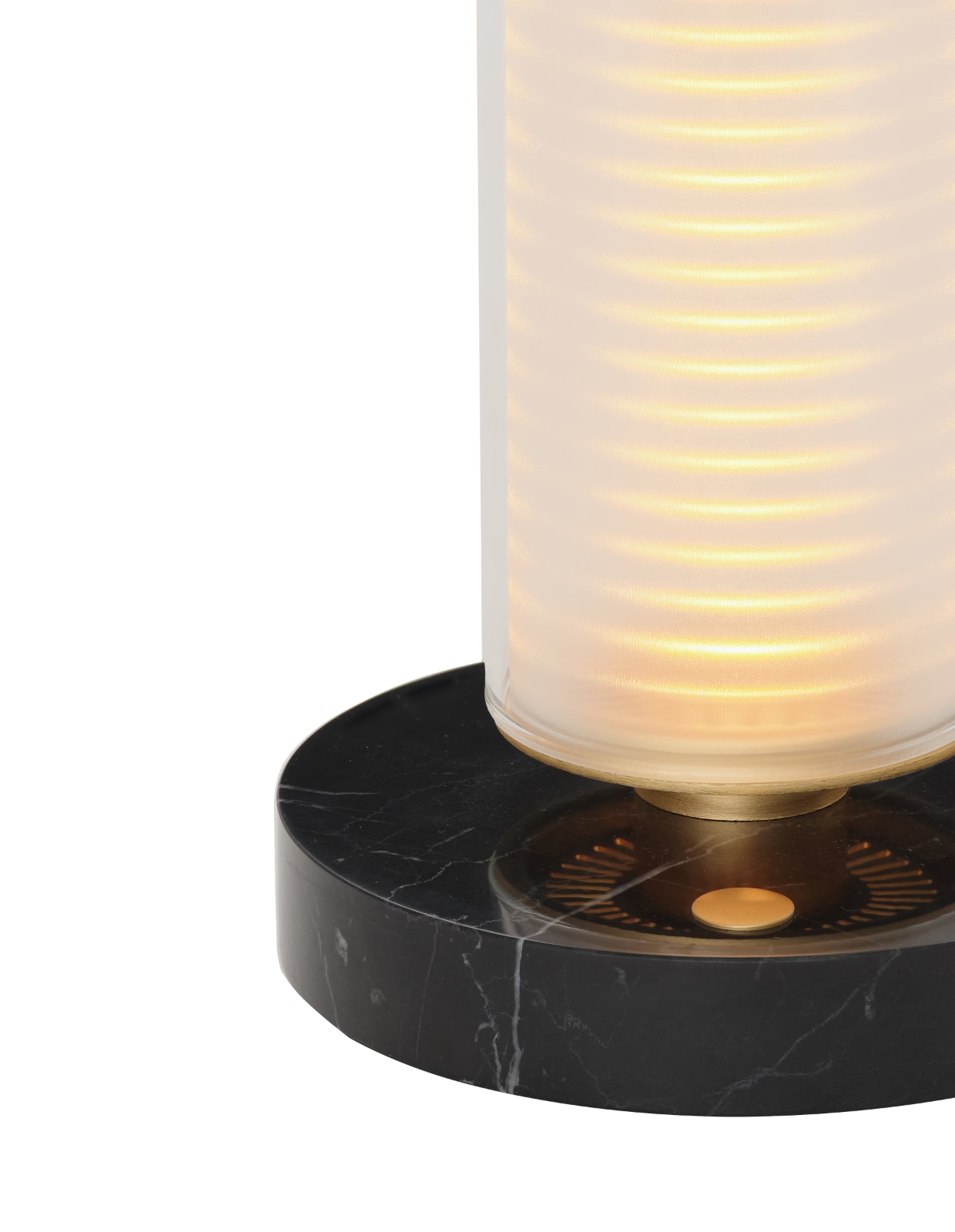 Akku-Tischleuchte FRECHIN A TABLE mit Marmorsockel: Der Touchdimmer am Marmorsockel erlaubt eine stufenlose Dimmung. 