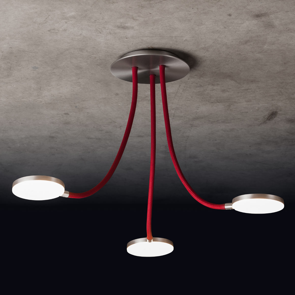 Einstellbare LED-Deckenleuchte FLEX mit 3 oder 5 Armen Einstellbare LED-Deckenleuchte FLEX mit 3 oder 5 Armen