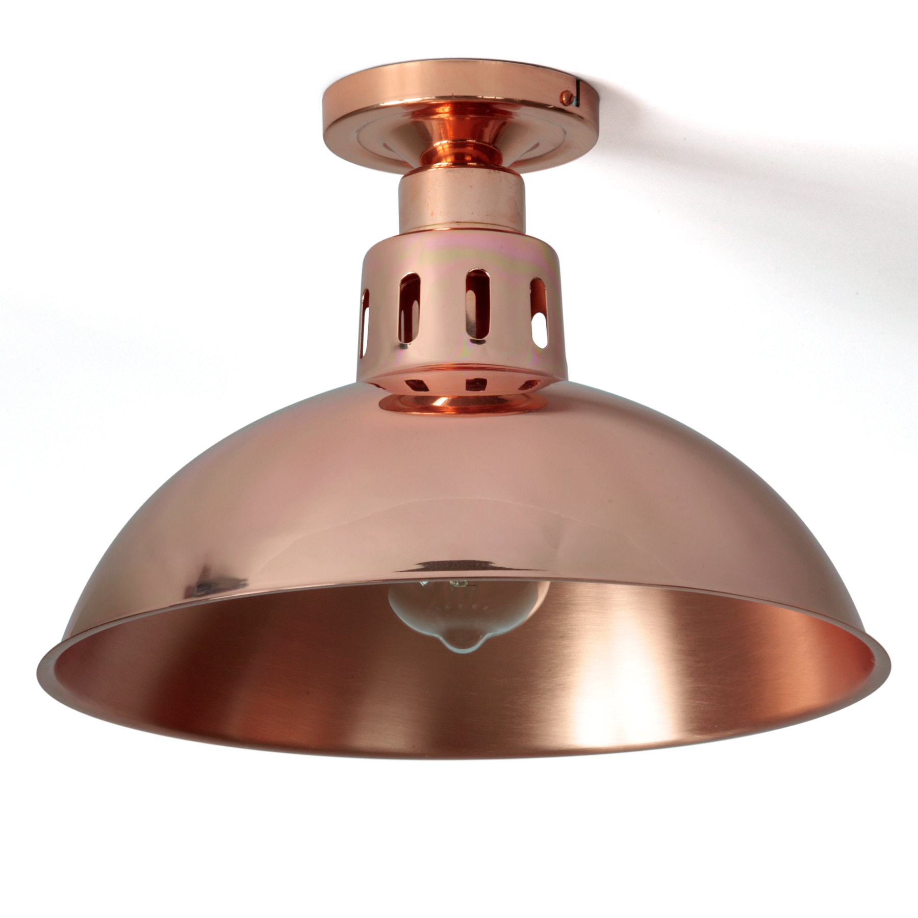Industrie-Deckenleuchte aus Kupfer Ø 30 cm Industrie-Deckenleuchte aus Kupfer Ø 30 cm