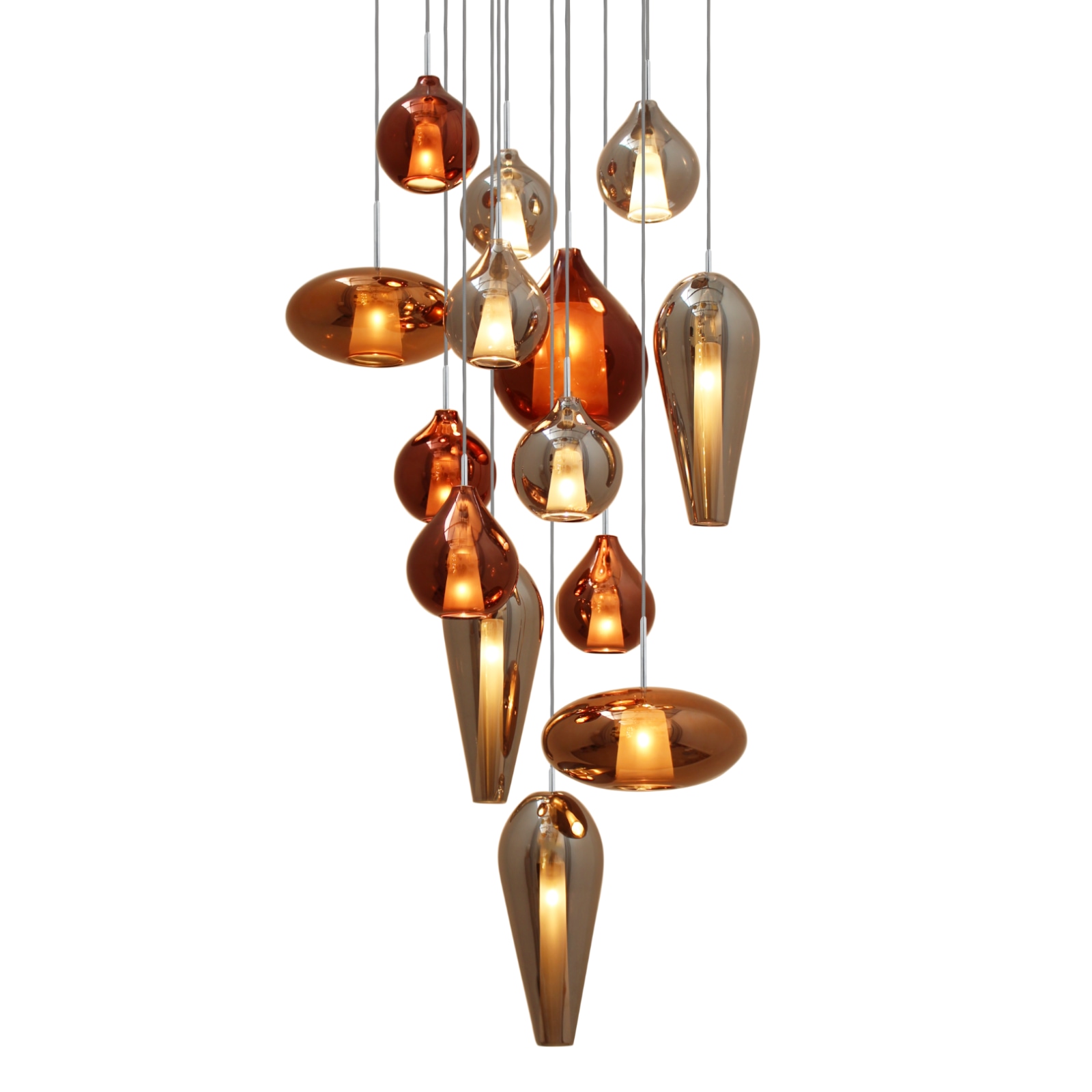 Group of Hand-Blown Glass Pendant Lights KAHINA