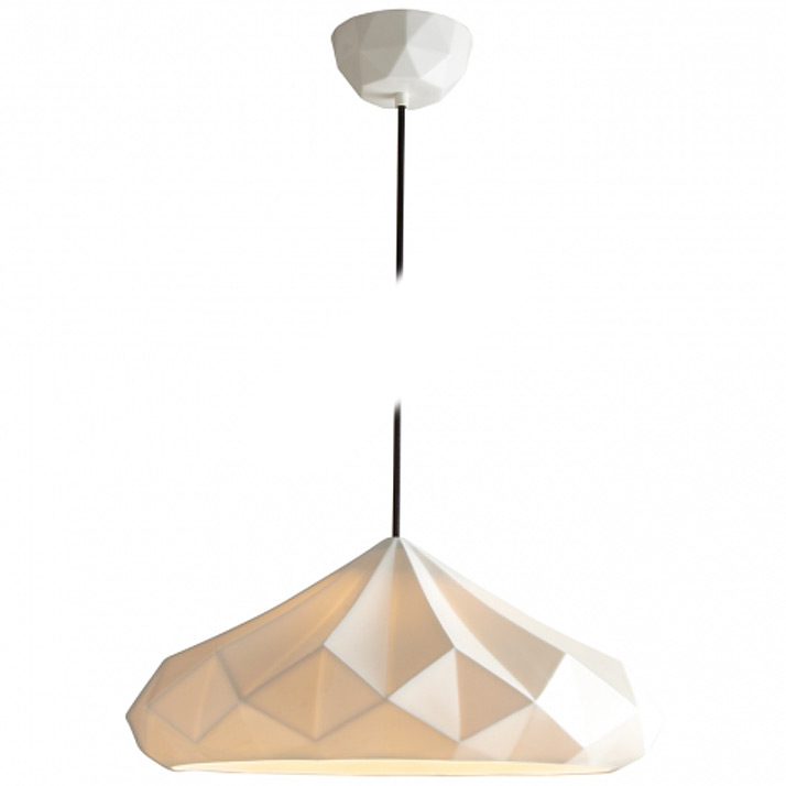 Bild 4: Auch der Baldachin wird aus Knochenporzellan gefertigt, Kabellänge kann nach Absprache gelängt werden Große Facetten-Hängeleuchten aus Porzellan HATTON 4 & 5: Auch der Baldachin wird aus Knochenporzellan gefertigt, Kabellänge kann nach Absprache gelängt werden