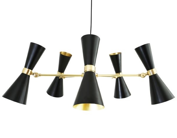 Design-Hängeleuchte KAIRO mit 5 oder 8 Tütenschirmen Design-Hängeleuchte KAIRO mit 5 oder 8 Tütenschirmen