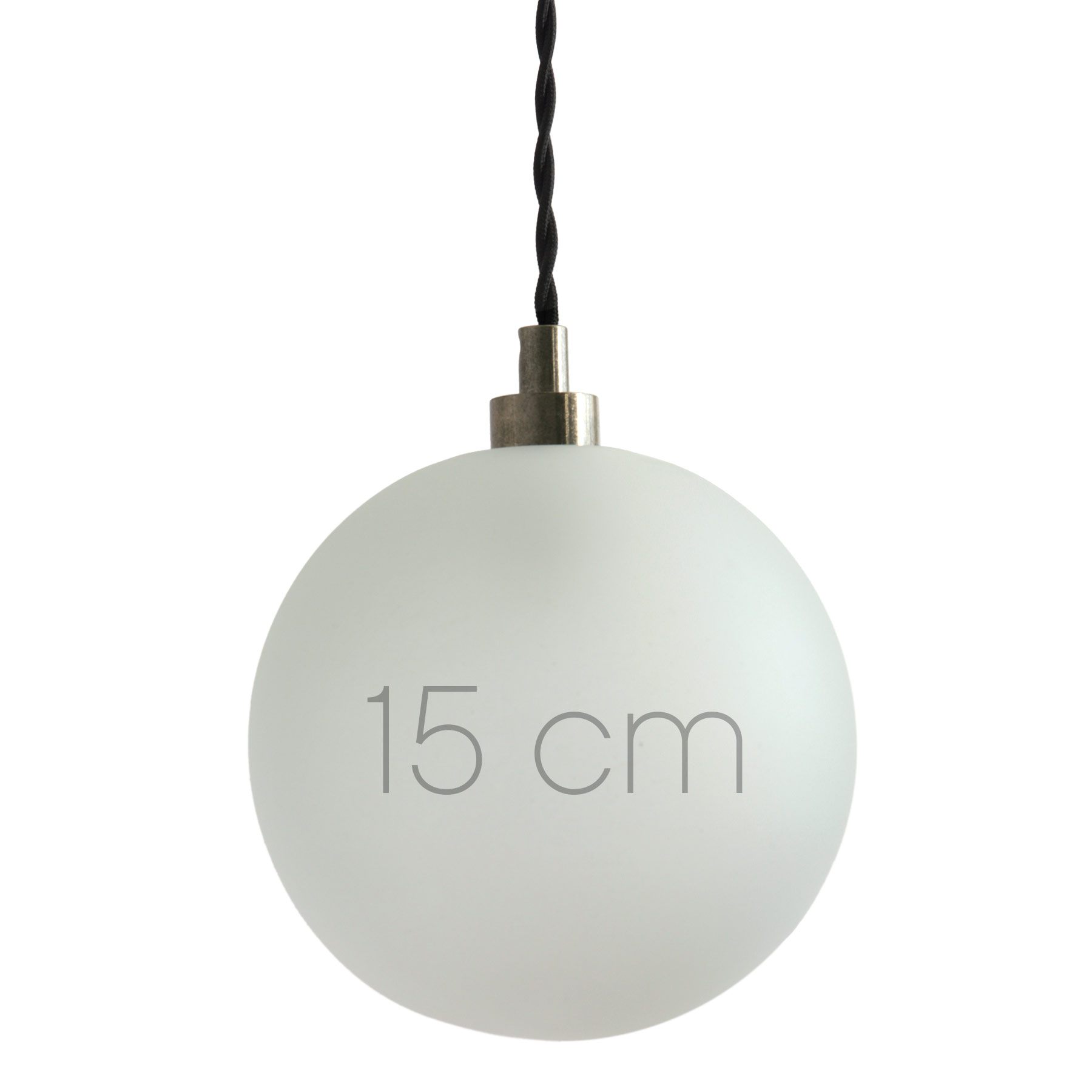 Kleine Glaskugel-Pendelleuchte (Ø 15 cm, klares Glas oder matt) – Casa Lumi