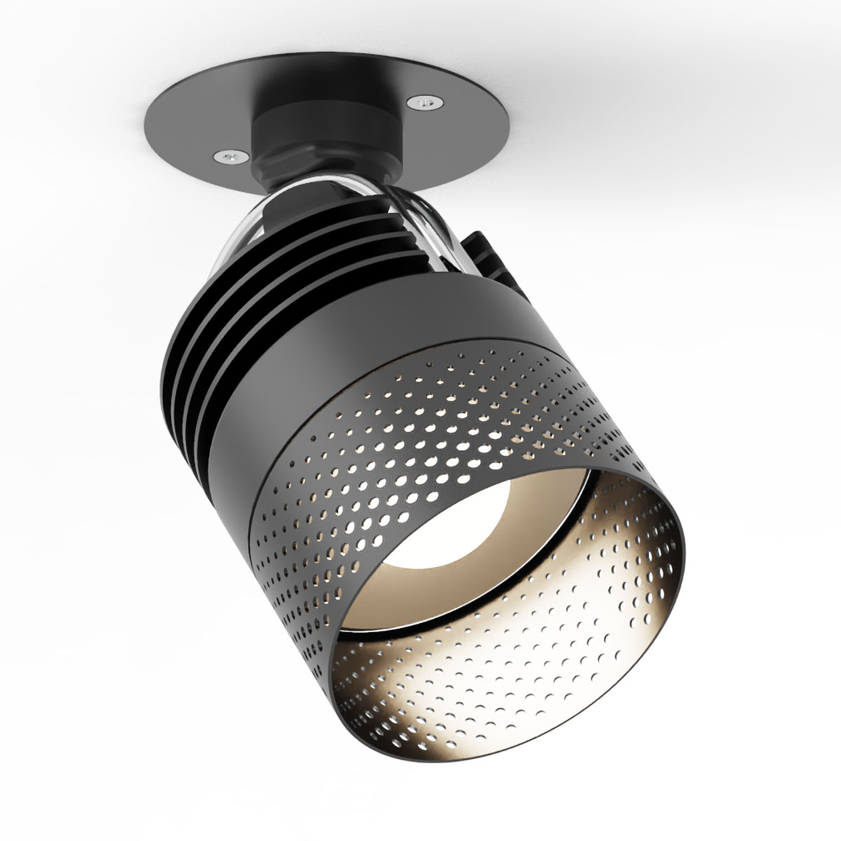 Bild 10: Schwarz mit Lochblende MOD Recessed Deckenspot – Modulares Strahlersystem: Schwarz mit Lochblende