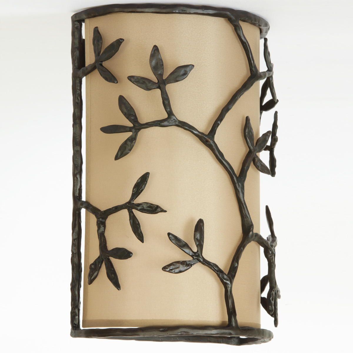 Flache Bronze-Wandleuchte OMBELLE mit Textilschirm, Bild 9 Flache Bronze-Wandleuchte OMBELLE mit Textilschirm, Bild 9