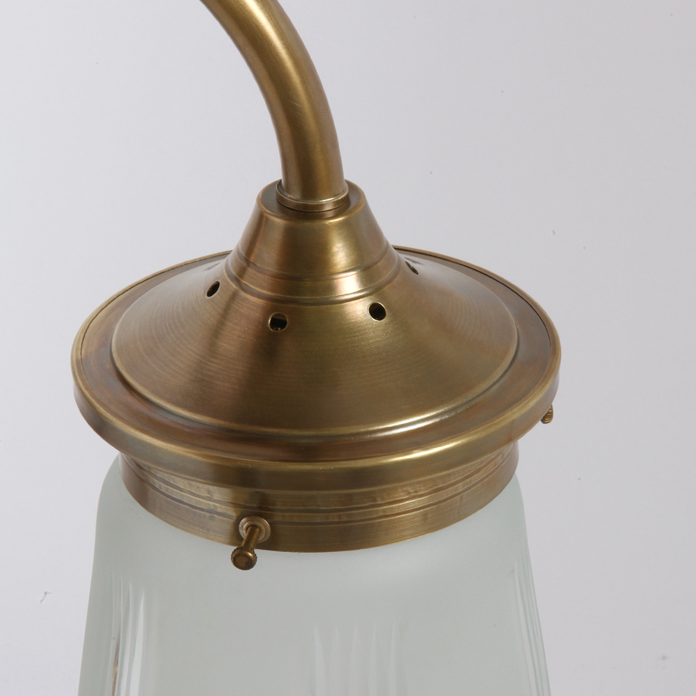 Bild 3: Alt-Messing Zweiflammige Art Déco-Applique ALTO ADIGE II: Alt-Messing