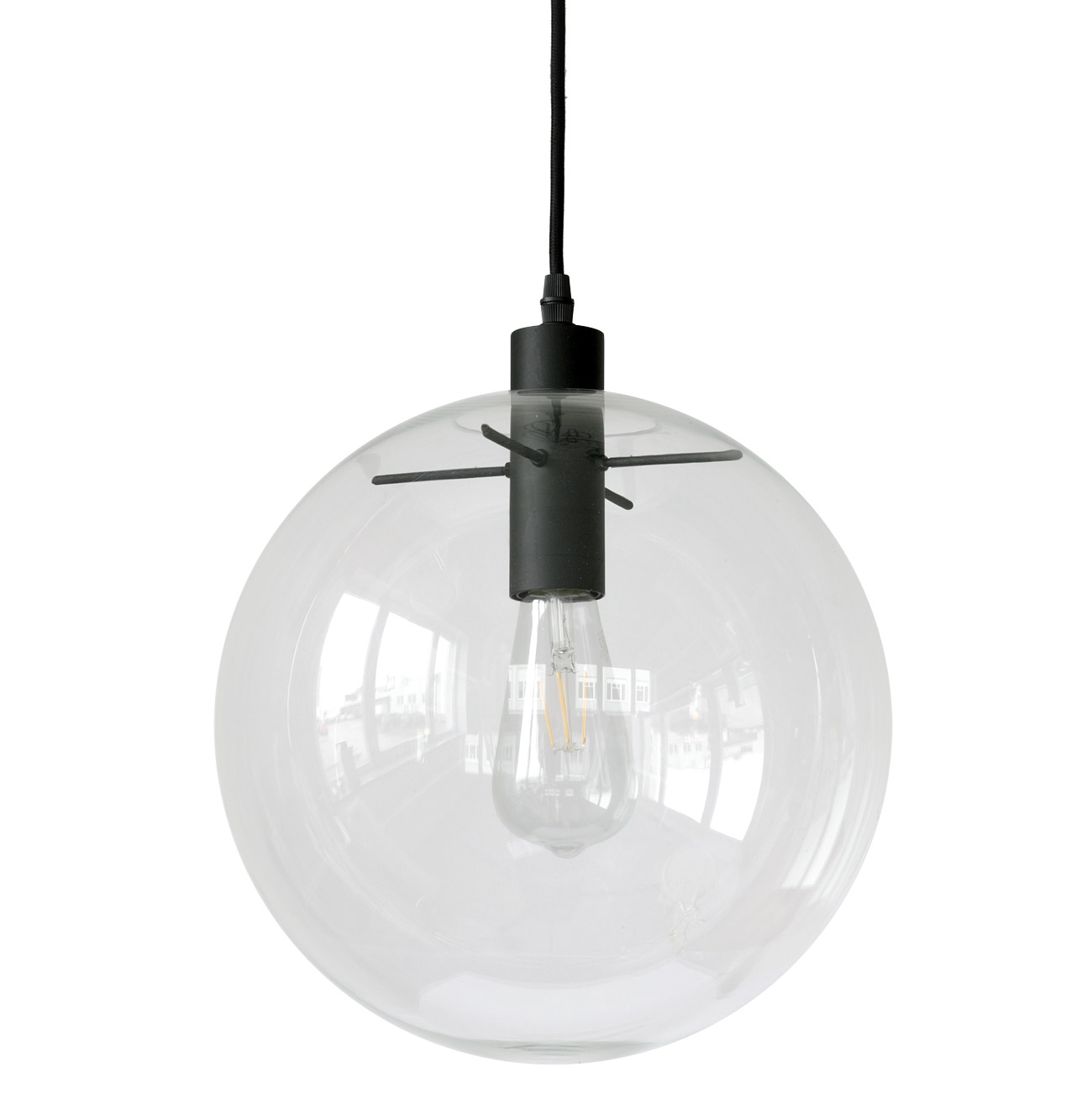 Modern glass globe pendant light