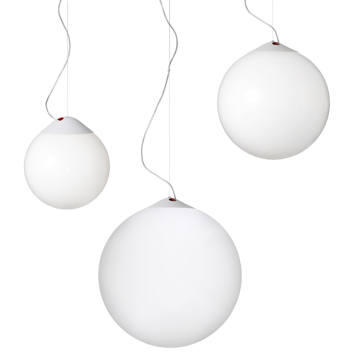 Design ball lights in three sizes up to 50 cm DROPLIGHT