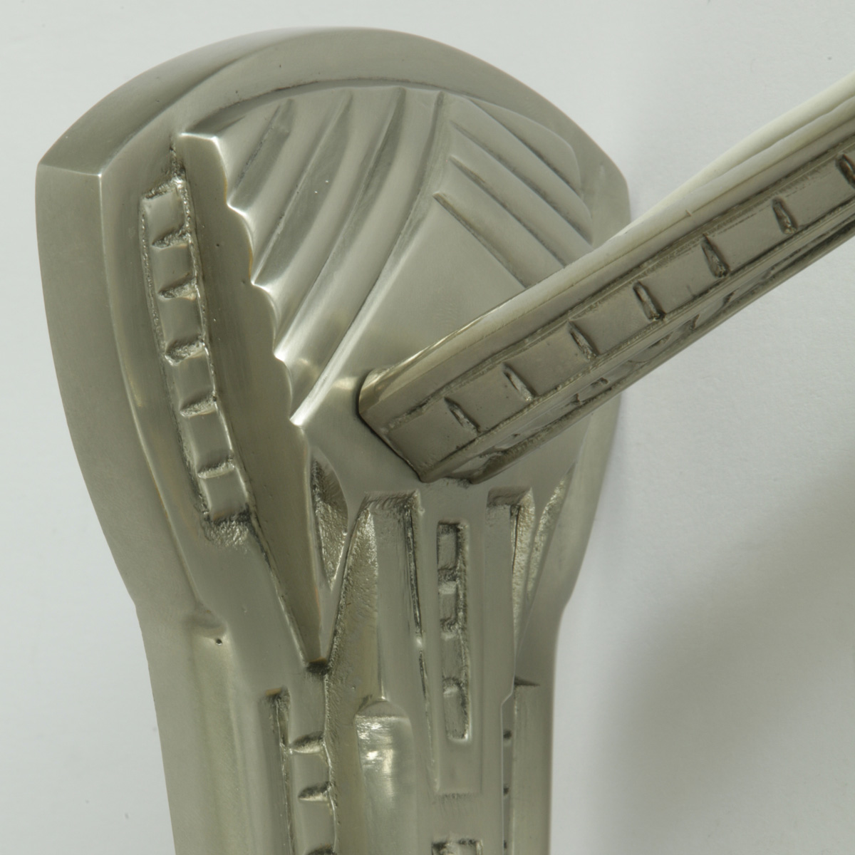 Bild 4: Detailansicht des Wandarms Art nouveau-Wandleuchte mit satiniertem Glas: Detailansicht des Wandarms