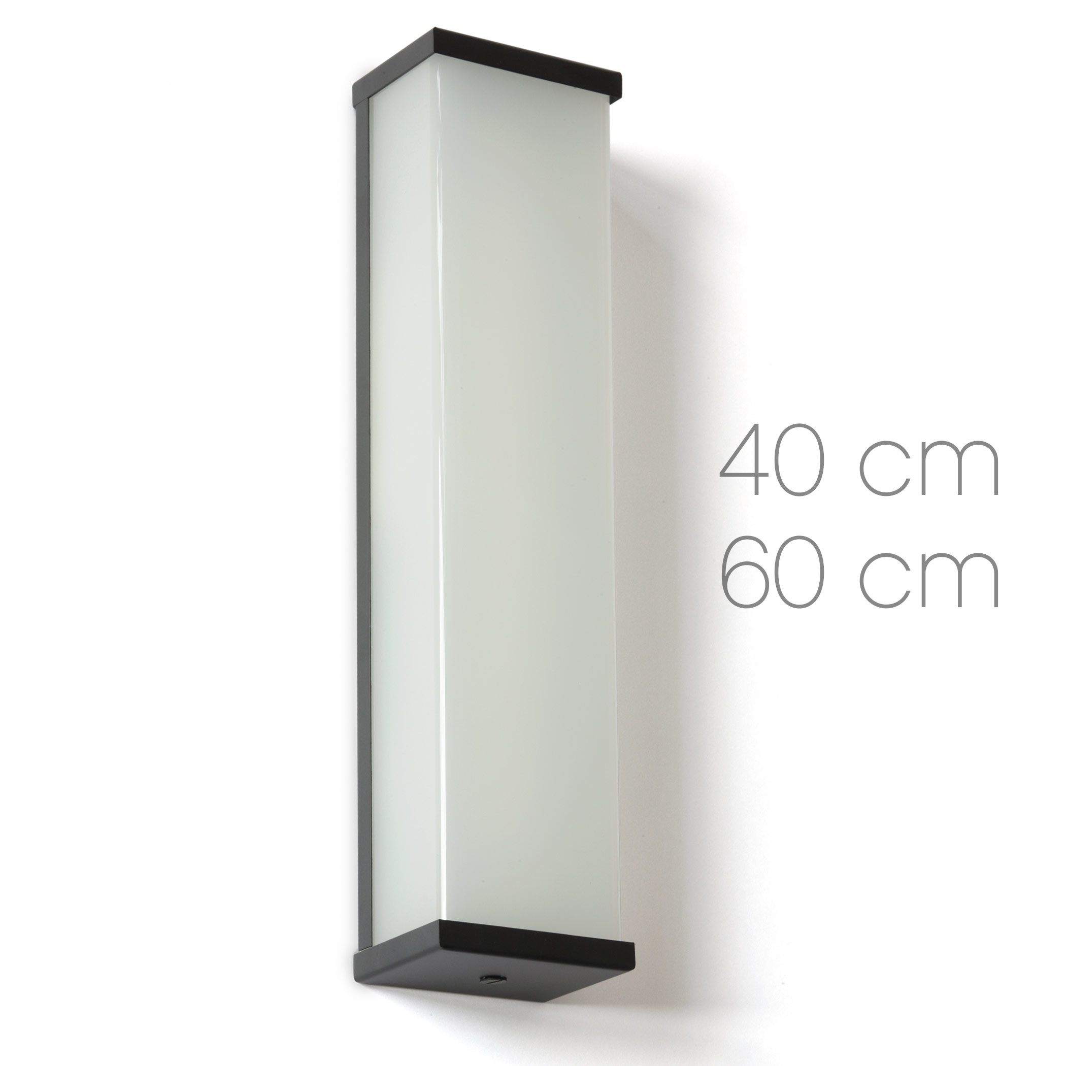 Black Bathroom/Mirror Wall Light, 40/60 cm