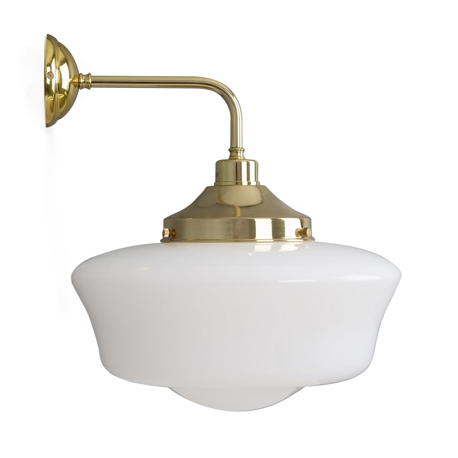 Traditionelle Wandleuchte mit gestuftem Opalglas Traditionelle Wandleuchte mit gestuftem Opalglas