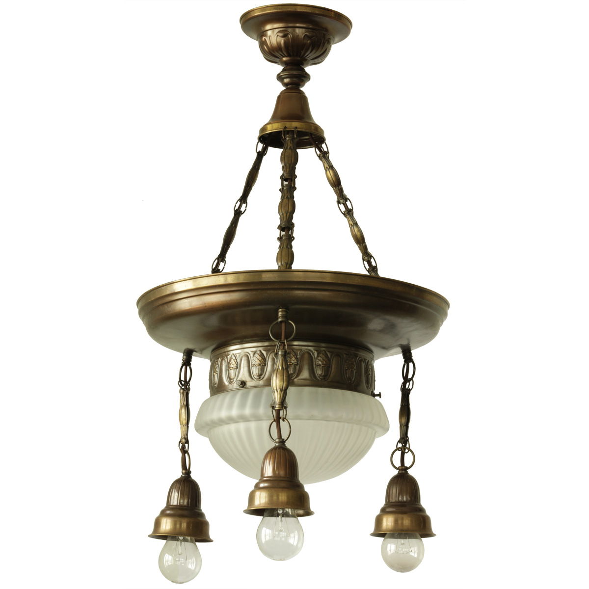 Antique Brass Hanhing Lamp, Germany, ca. 1920 – SOLD