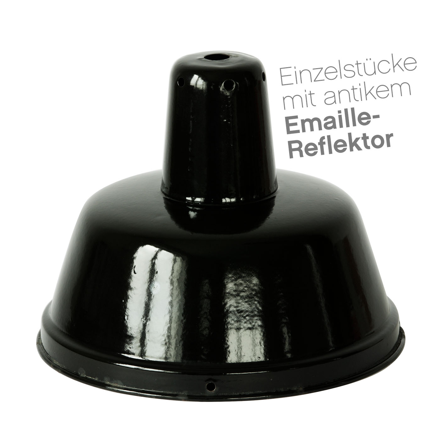 Einzelstücke mit antikem Emaille-Schirm: Hängeleuchte BERLIN 250 mm Einzelstücke mit antikem Emaille-Schirm: Hängeleuchte BERLIN 250 mm