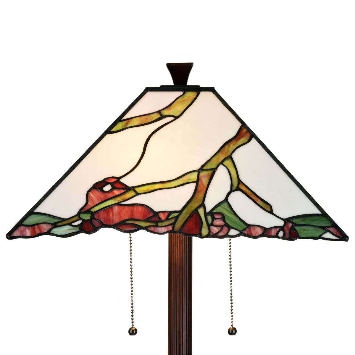 Stehleuchte mit künstlerisch gestaltetem Tiffanyglas-Schirm, Bild 2