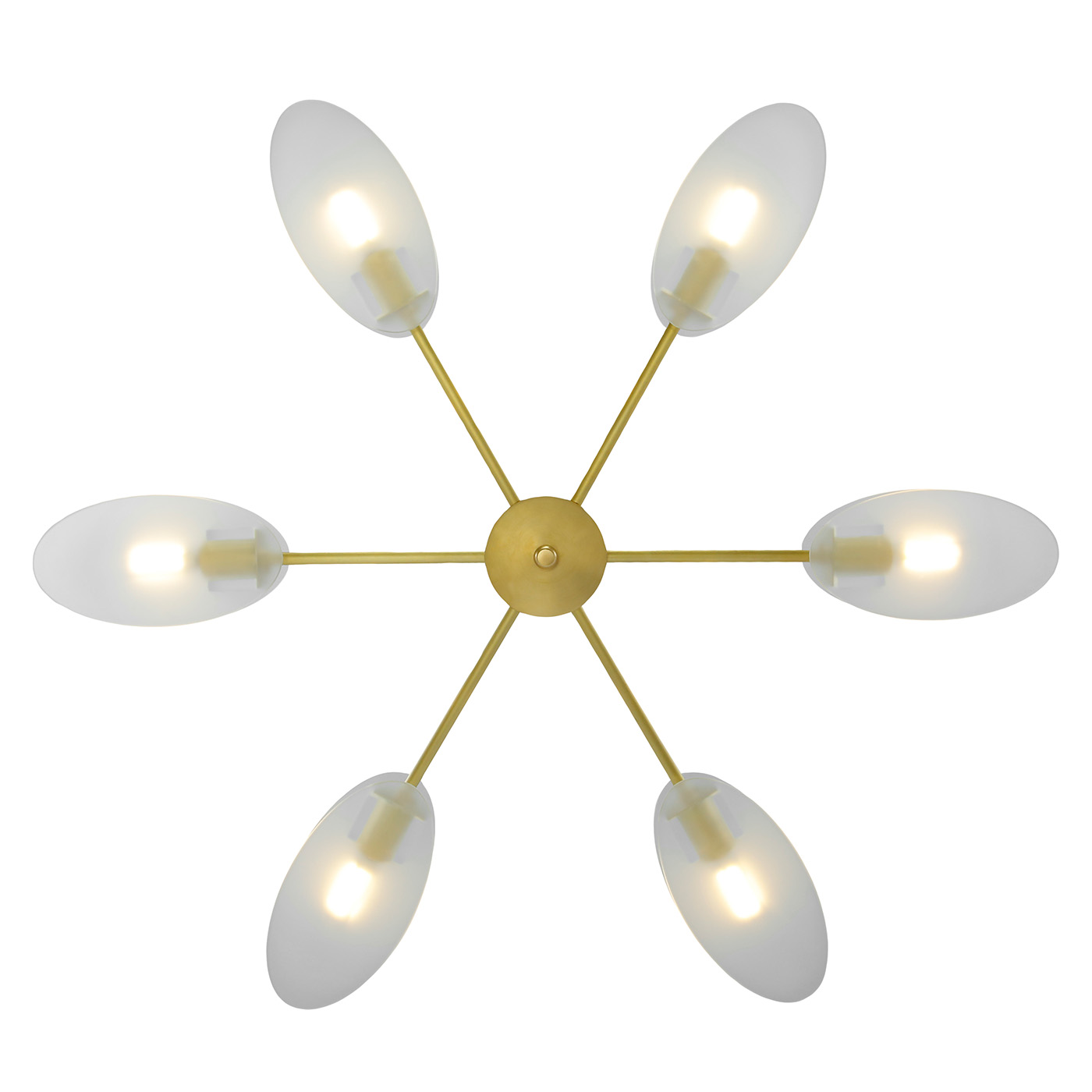 6-armiger Stern-Leuchter im Mid Century Design PRESENCE, Ø 74 cm, Bild 4