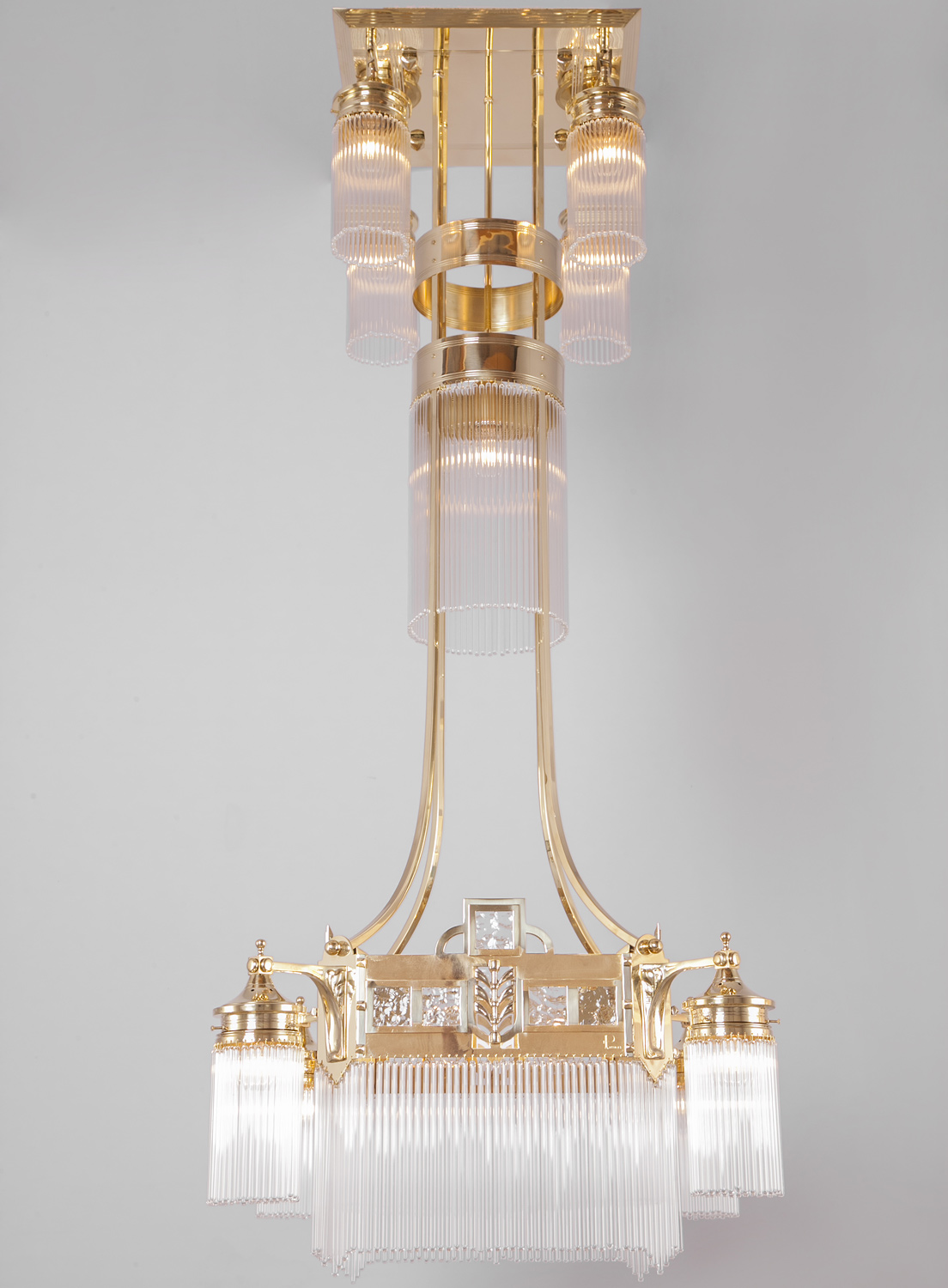 WIENER Art Nouveau crystal glass chandelier I WIENER Art Nouveau crystal glass chandelier I