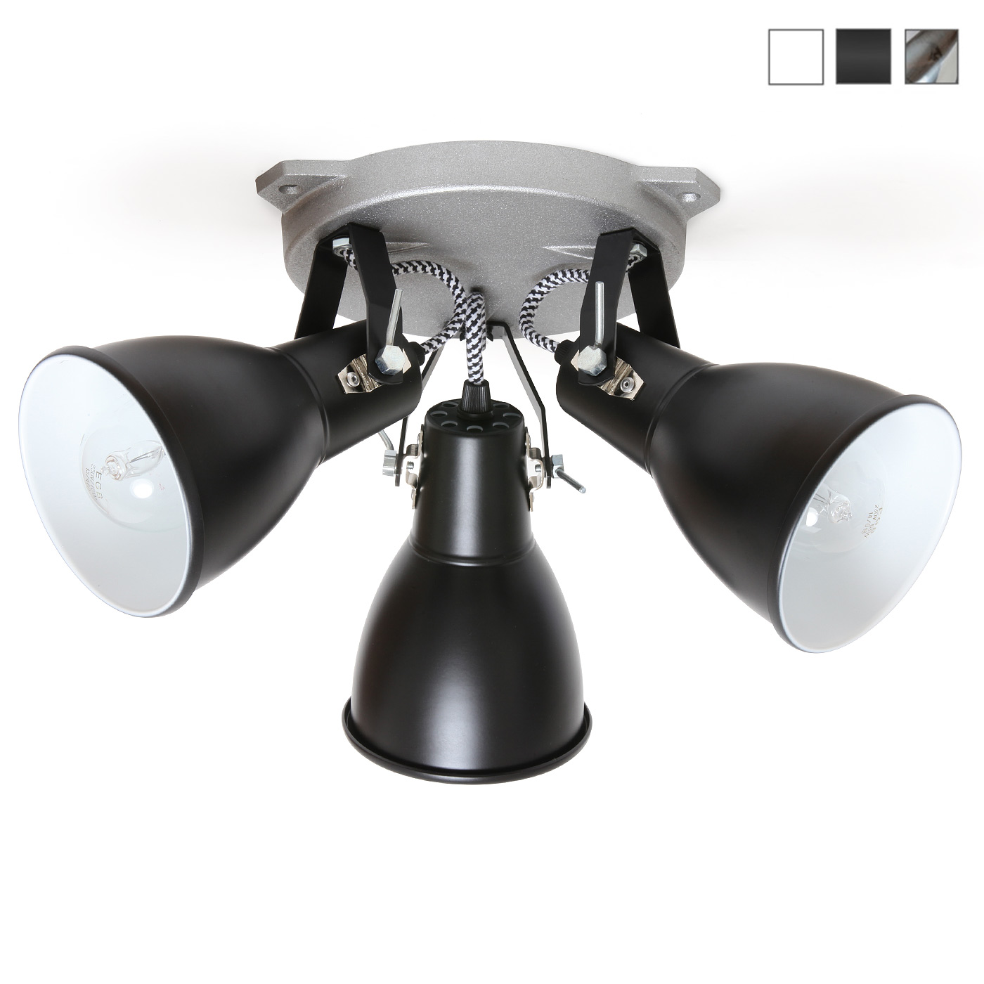 Dreifach-Deckenstrahler im Industrial-Look STIRRUP Dreifach-Deckenstrahler im Industrial-Look STIRRUP