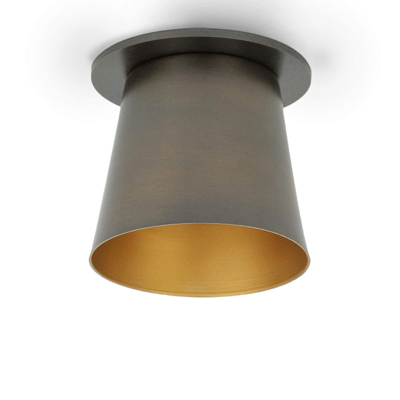 Schlichte, kleine Design-Deckenleuchte aus Messing mit Opalglas-Kugel Ø 22  cm – Casa Lumi | Deckenlampen