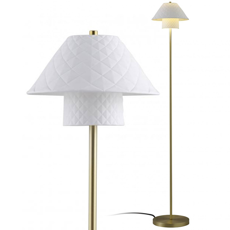 Elegante Stehleuchte mit filigranem Porzellanschirm OXFORD Elegante Stehleuchte mit filigranem Porzellanschirm OXFORD