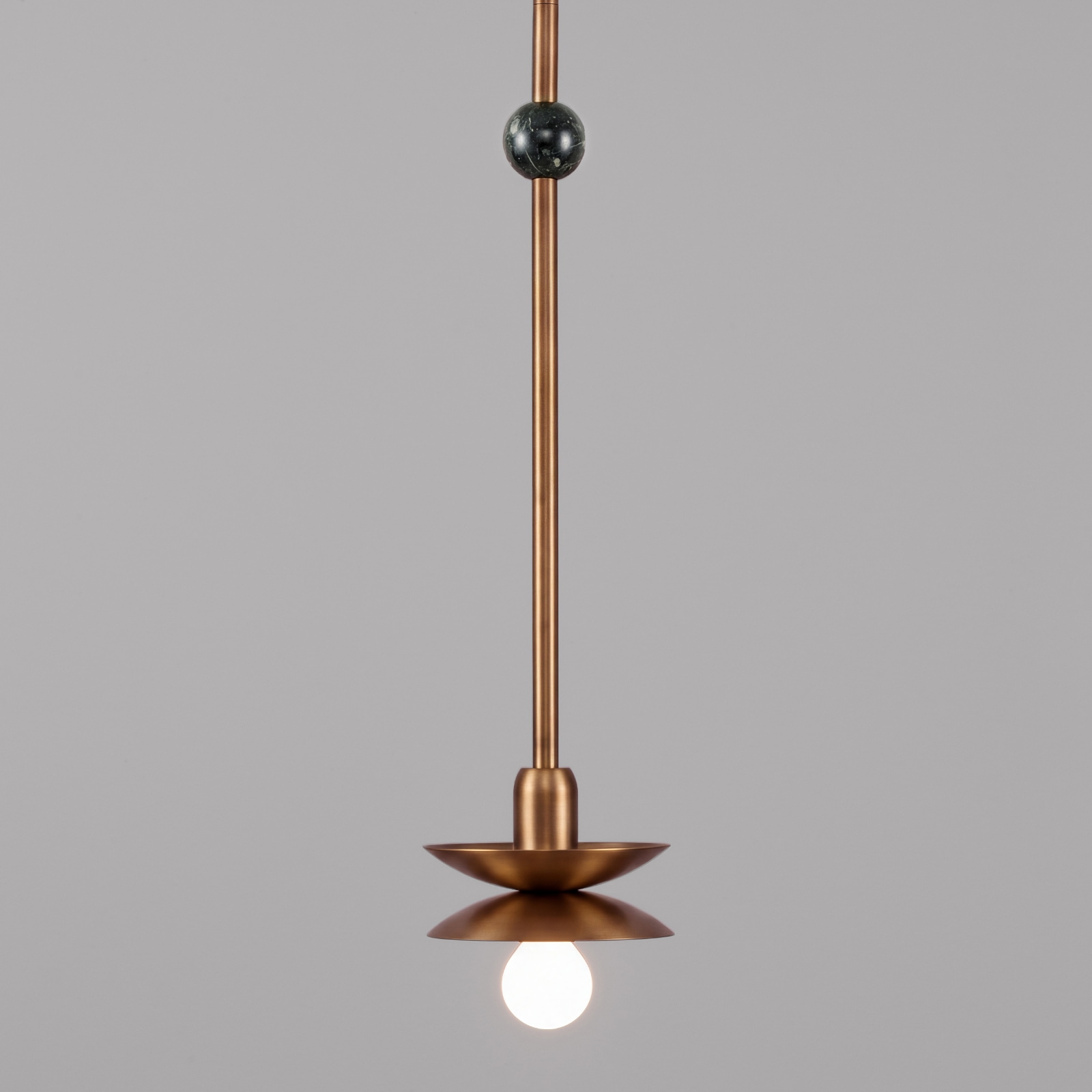 Exclusive Pendant Light BABYLON SINGLE in Brass and Marble