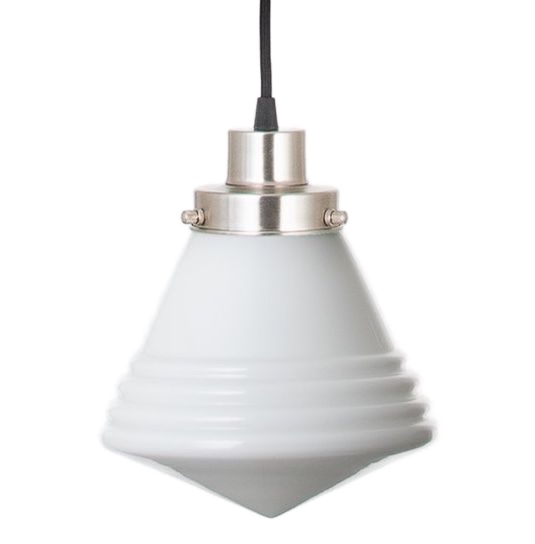Elegant Pendant Lamp with White Opal Glass