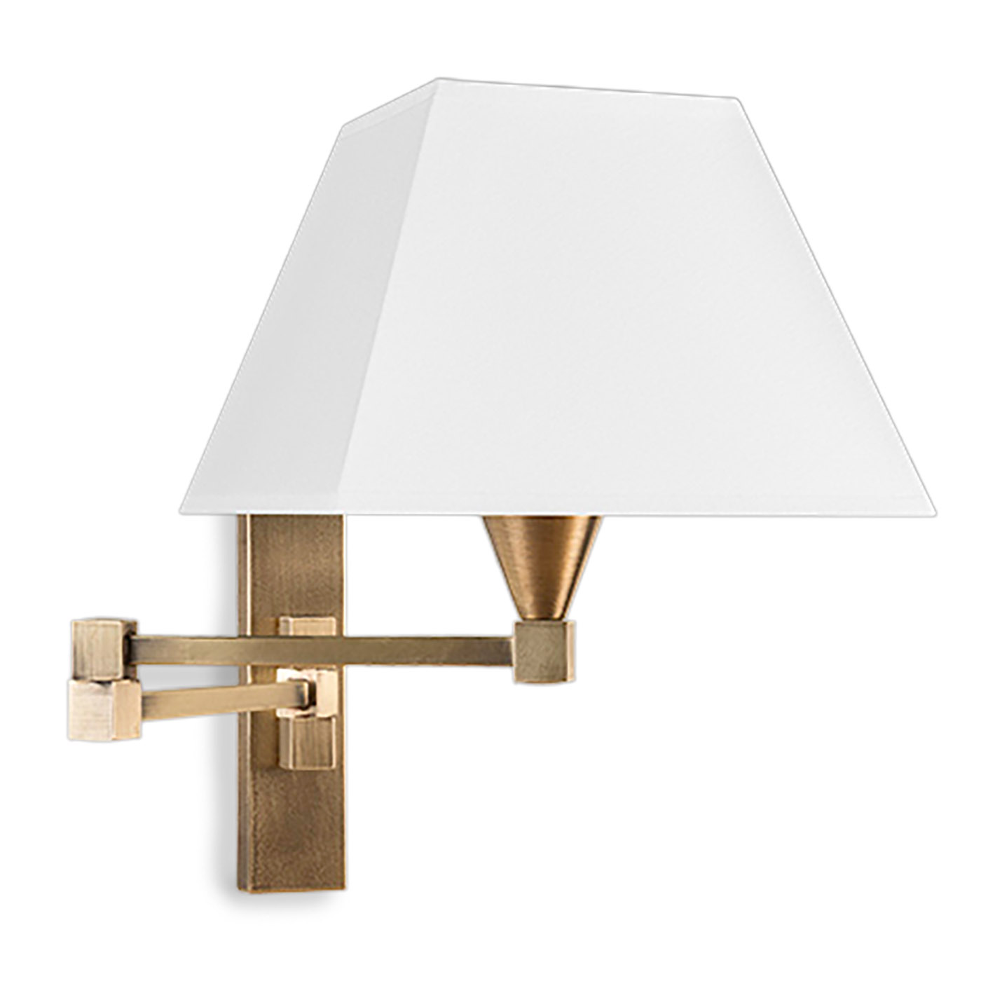 Klassische Stoffschirm-Wandleuchte mit langem Schwenkarm AL2300