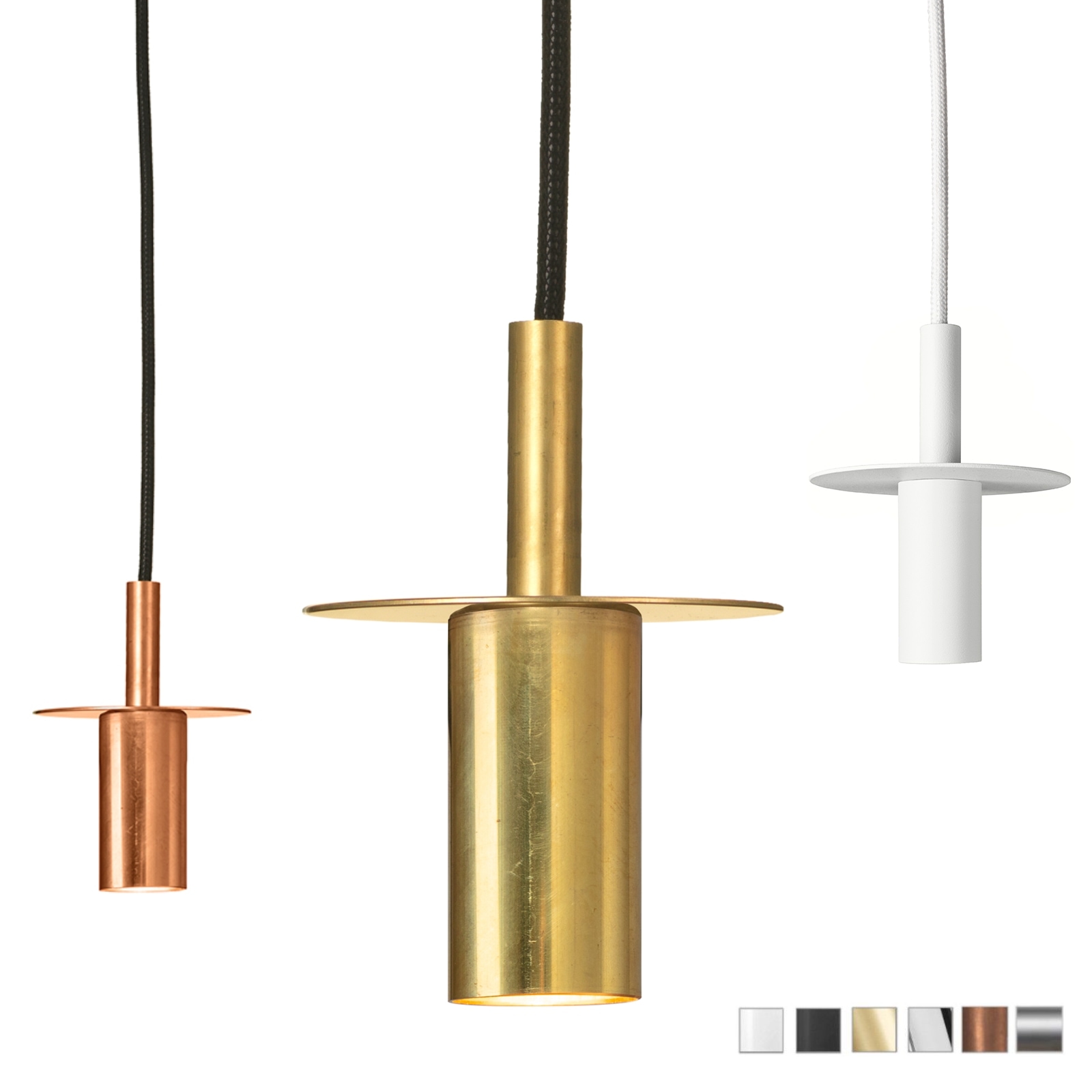 Hänge-Spot  STARLIGHT 1 aus Messing, Kupfer oder Stahl Hänge-Spot  STARLIGHT 1 aus Messing, Kupfer oder Stahl