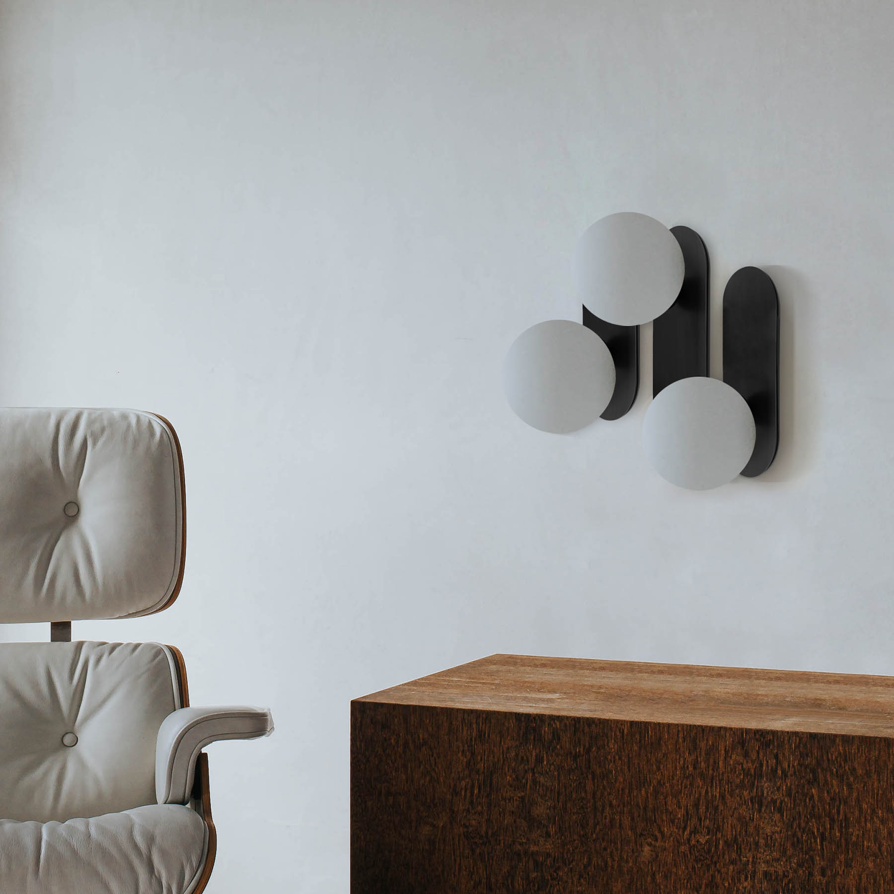 Minimalistische Design-Wandleuchte mit satinierter Glaskugel ADRION, Bild 11 Minimalistische Design-Wandleuchte mit satinierter Glaskugel ADRION, Bild 11