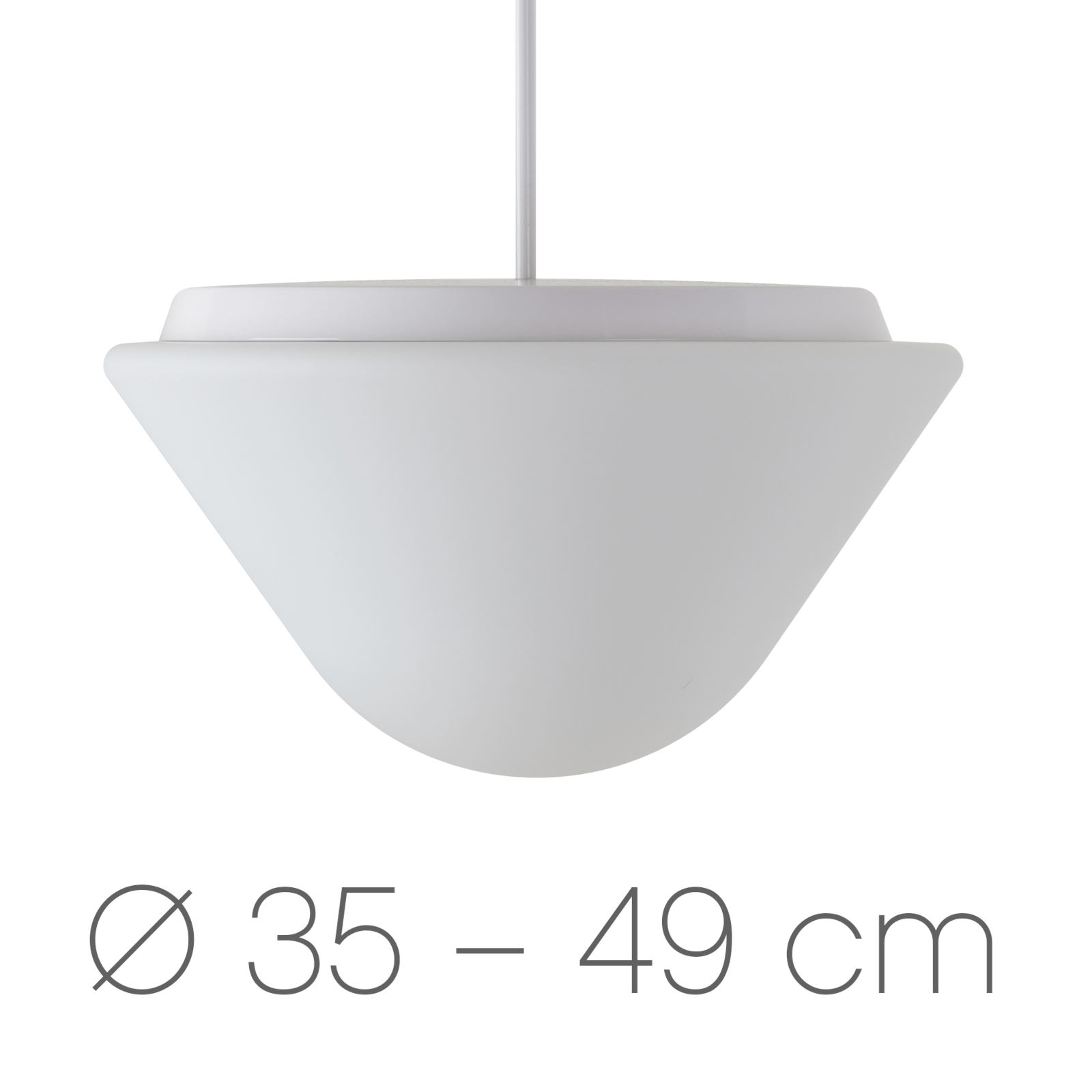 Stab-Pendelleuchte DARCIA mit mattem Opalglas