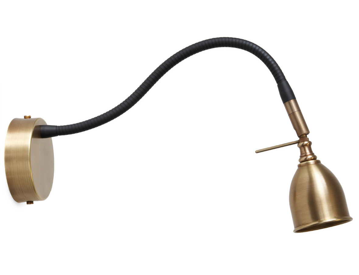 Nostalgic spotlight on flexible wall arm Nostalgic spotlight on flexible wall arm