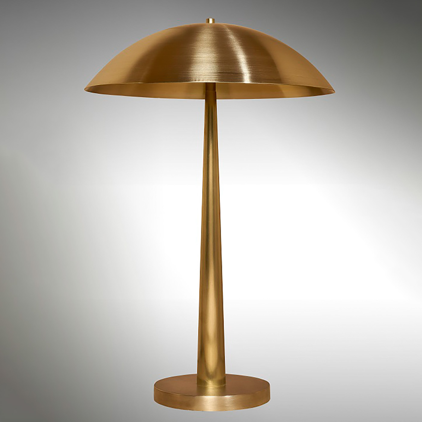 Exclusive French "Mushroom"-Table Lamp Made from Brass L193: Ausführung natur matt satiniert