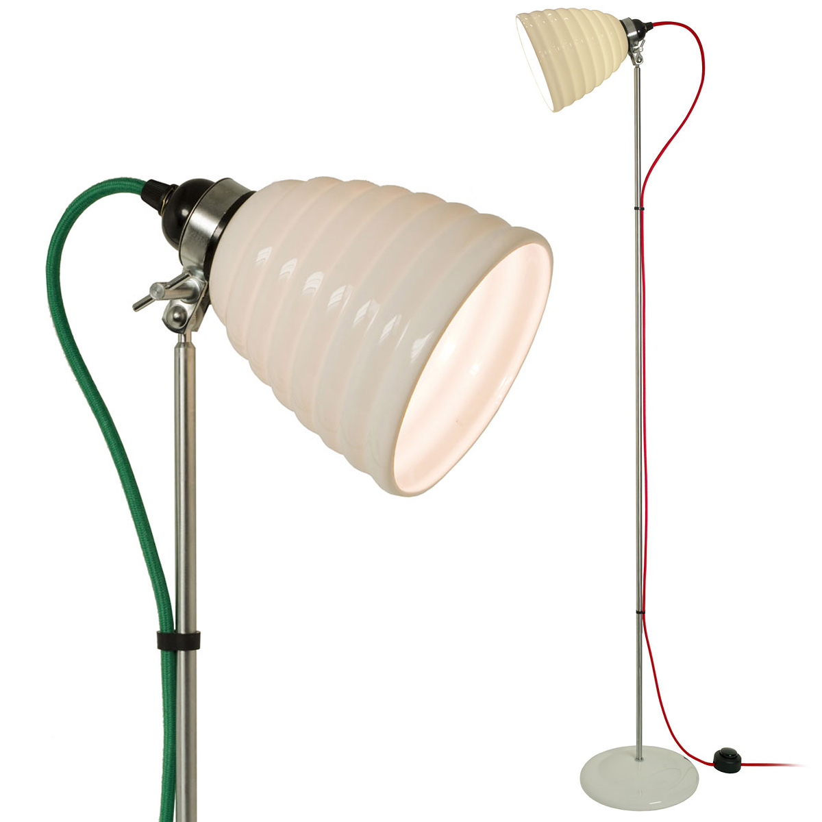 Originelle Stehleuchte mit Porzellanschirm HECTOR BIBENDUM Originelle Stehleuchte mit Porzellanschirm HECTOR BIBENDUM