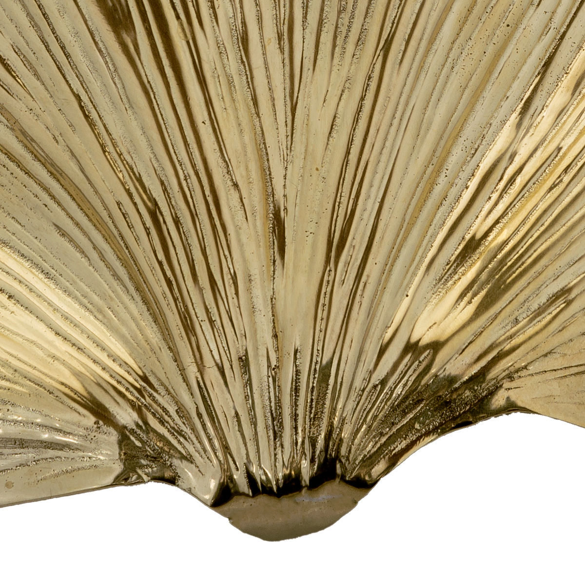 Bild 3: Messing-Wandleuchte in Form eines Gingko-Blatts Messing-Wandleuchte in Form eines Gingko-Blatts: Messing-Wandleuchte in Form eines Gingko-Blatts