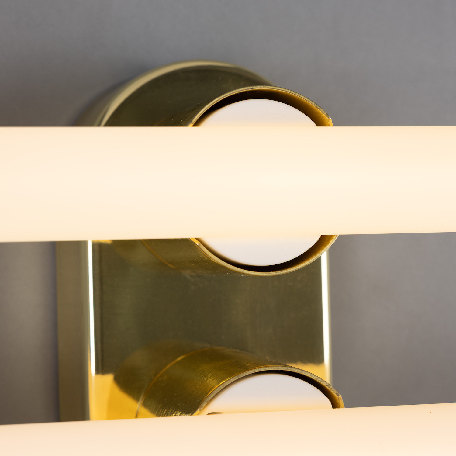 Double Brass Wall or Mirror Light: Messing poliert