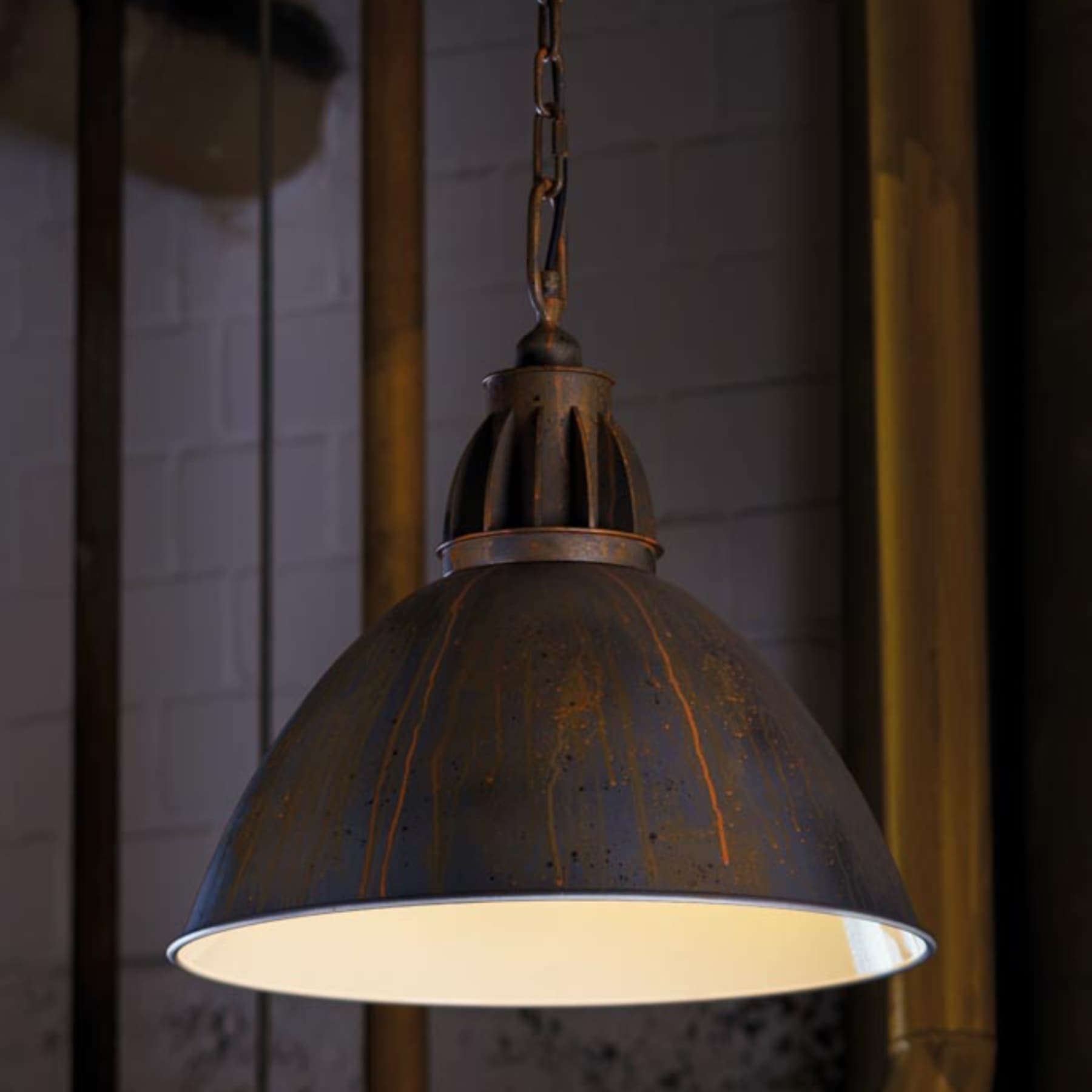 Große Industrie-Hängeleuchte im „Steampunk“-Look HL2697 Große Industrie-Hängeleuchte im „Steampunk“-Look HL2697