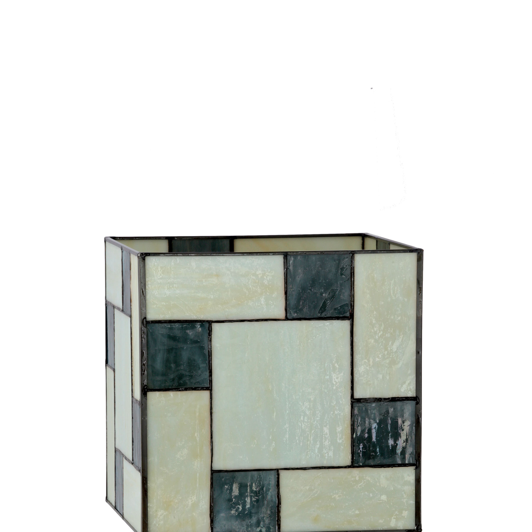 Stehleuchte mit würfelförmigem Tiffanyglas-Schirm, Bild 2