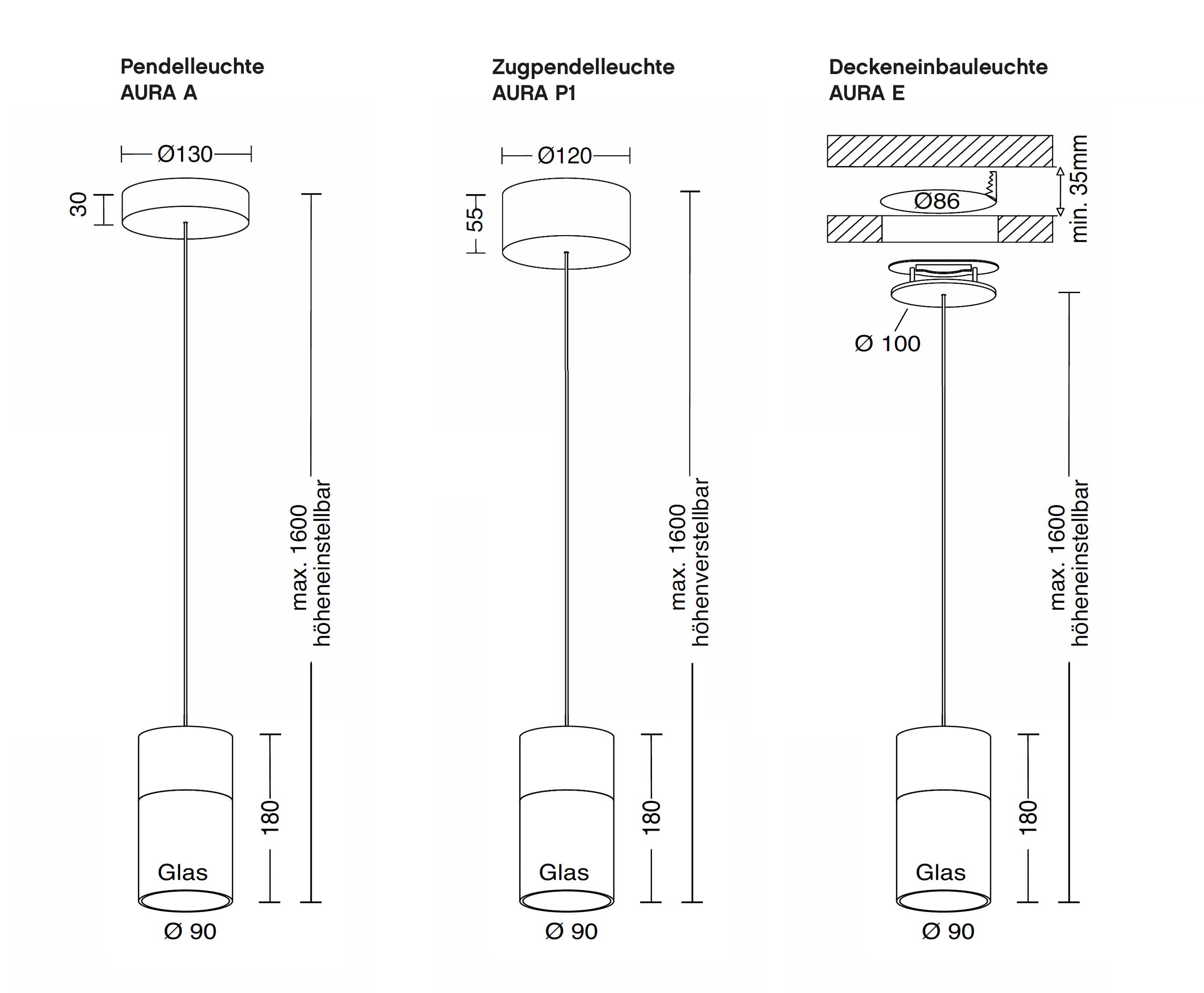 LED-Pendelleuchte AURA PLISSÉ mit Opalglas-Schirm, auch höhenverstellbar, Bild 6 LED-Pendelleuchte AURA PLISSÉ mit Opalglas-Schirm, auch höhenverstellbar, Bild 6