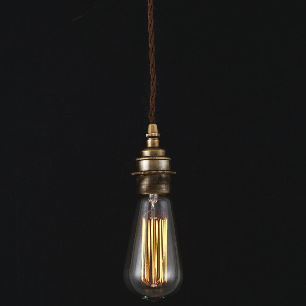 Schlichte Hängeleuchte zum Einsatz mit Edison-Glühlampe, Bild 4