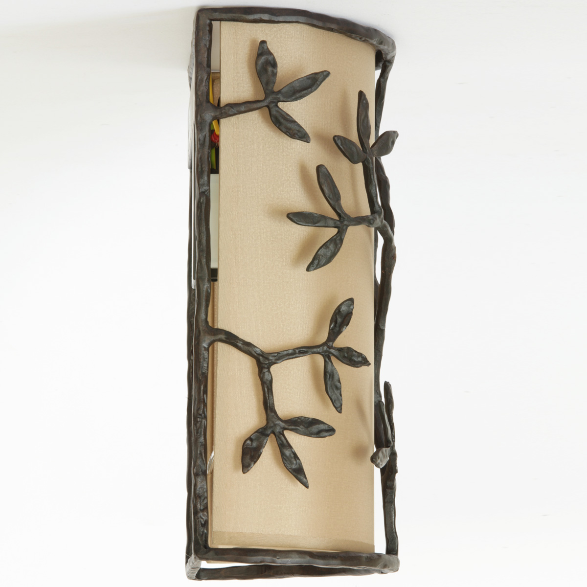 Flache Bronze-Wandleuchte OMBELLE mit Textilschirm, Bild 10