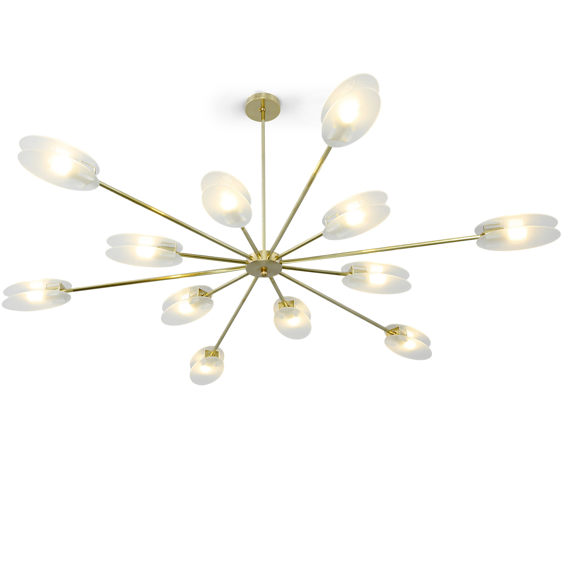 12-armed, Star-Shaped Chandelier PRESENCE, 134 cm