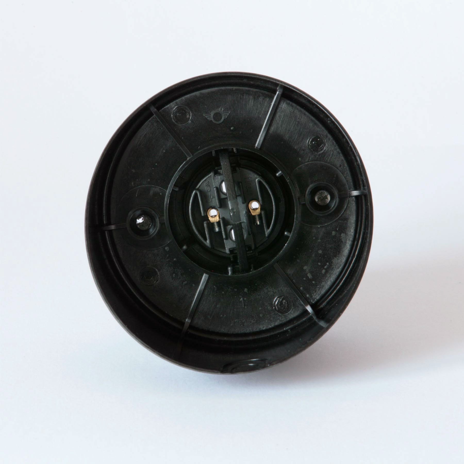 Bild 5: Die Fassung ist noch nicht verkabelt! Charmante Bakelit-Wandleuchte mit Halbkugel-Schirm aus Opalglas „Pilz“: Die Fassung ist noch nicht verkabelt!