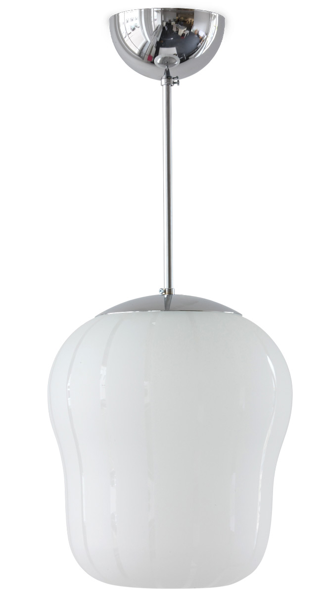 A classic: Ceiling Pendulum lamp with vaulted decorative glass