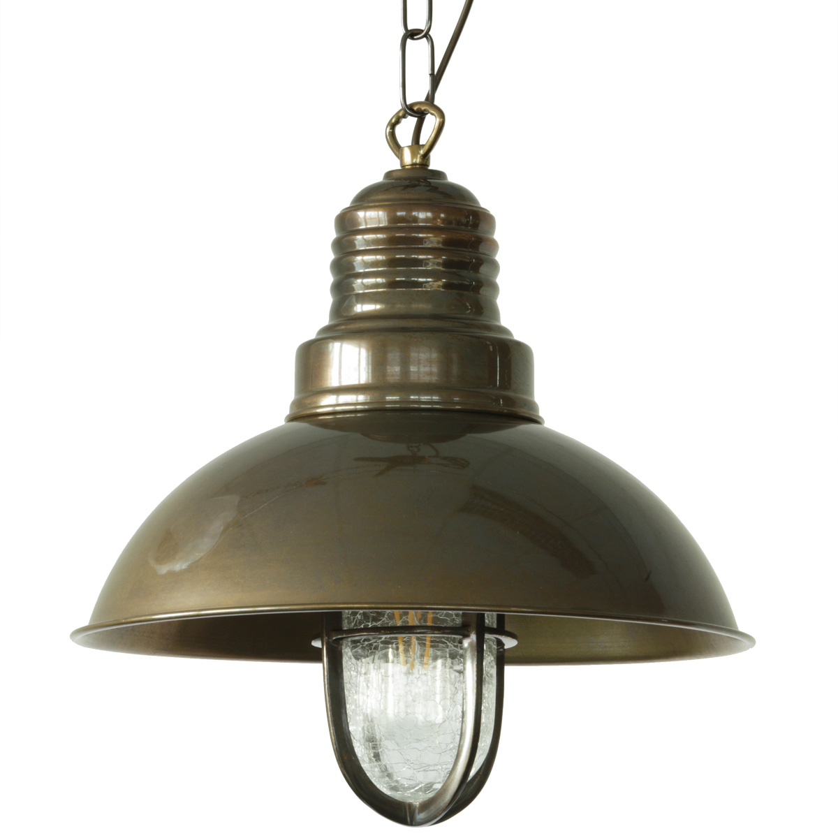 Nostalgische Schiffslampe an Kettenaufhängung Nostalgische Schiffslampe an Kettenaufhängung