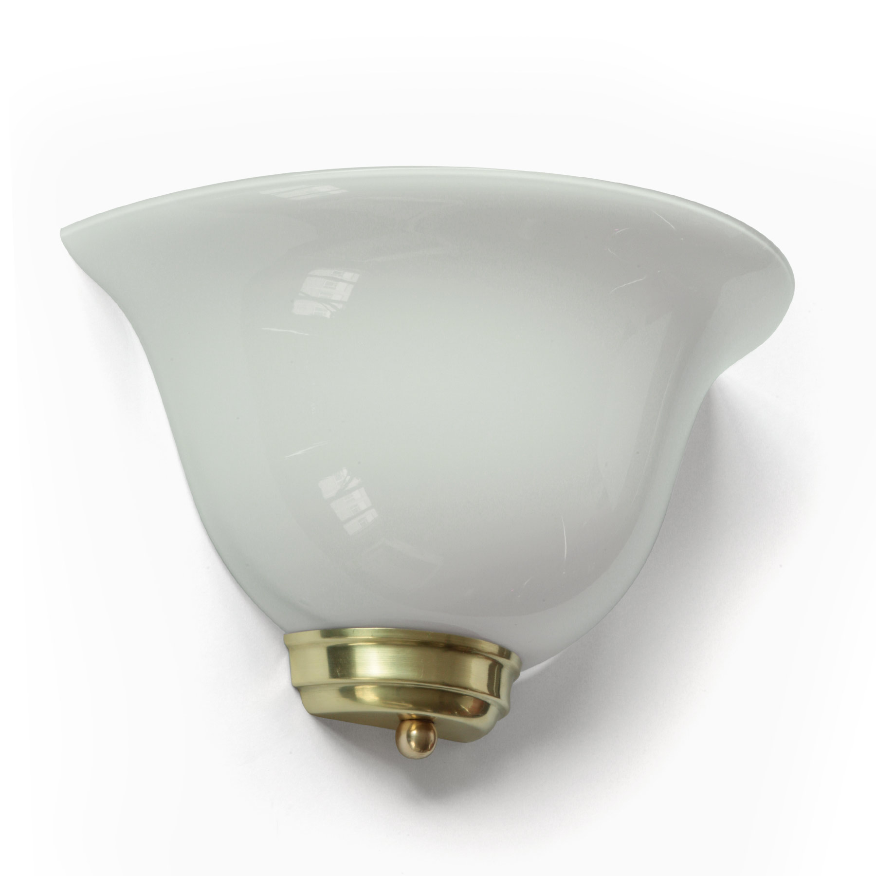 Wallwasher With Curved Opal Glass Shade