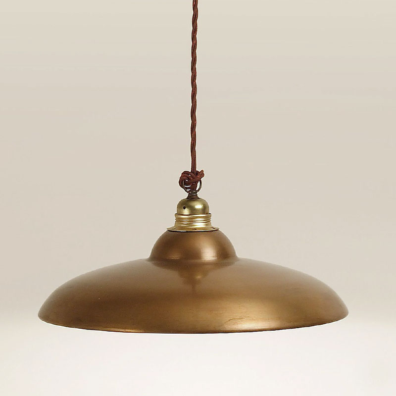 Bild 14: „Kupfer patiniert“ Rustikale Pendelleuchte aus Holland, verstellbar mit Gegengewicht: „Kupfer patiniert“