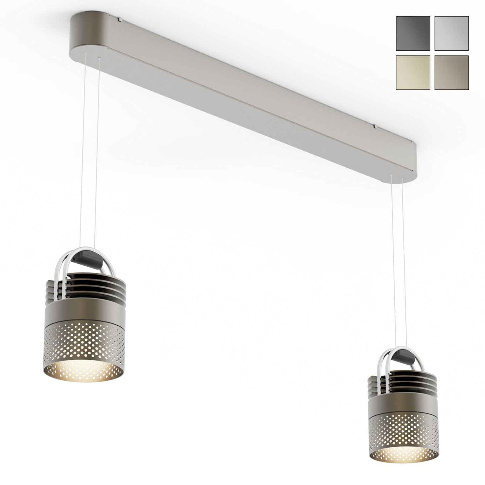 AIRMOD DUO Moderne Doppel-Pendelleuchte, viele Varianten mit Glas oder Lochblende AIRMOD DUO Moderne Doppel-Pendelleuchte, viele Varianten mit Glas oder Lochblende